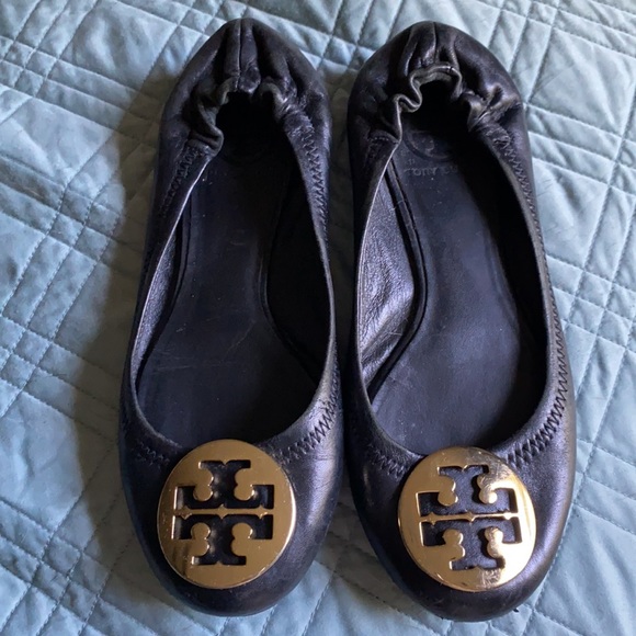 Tory Burch Reva Flats Black 6 - Picture 2 of 4